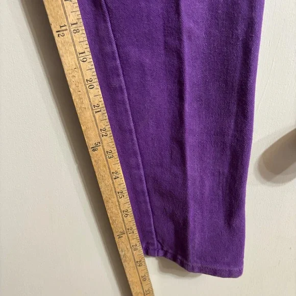 Vintage Jeanjer by Jordache Purple High Waisted Mom Jeans Denim Jeans Size 9/10 - Picture 4 of 9